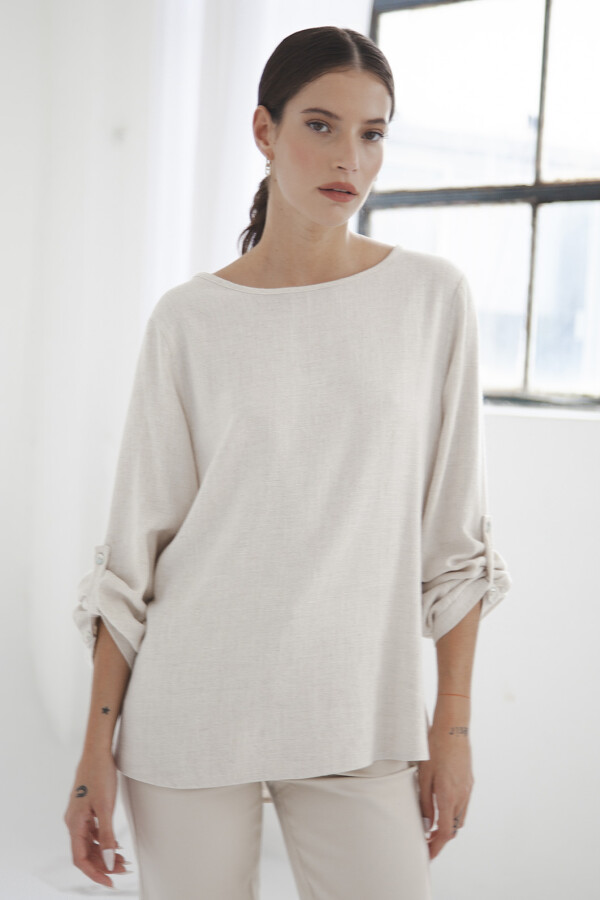 BLUSA LINO BASE MELANGE
