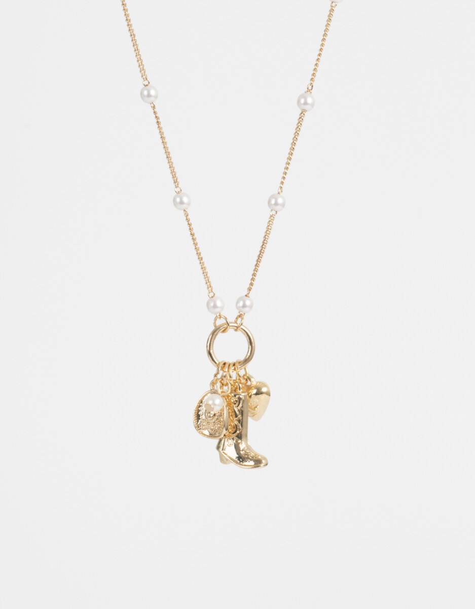 Collar Corto Con Ramillete 