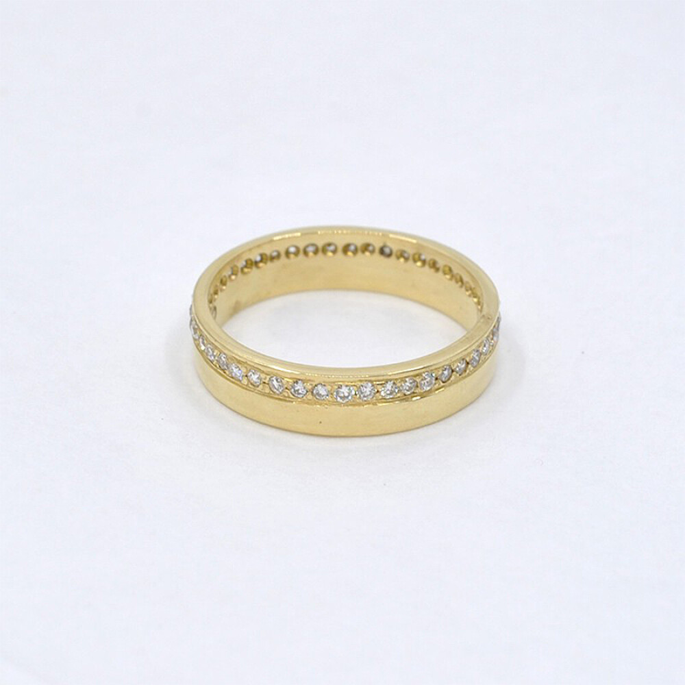 Alianza En Oro 18K Con Brillantes Alianza En Oro 18K Con Brillantes