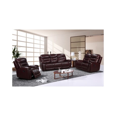 POLTRONA RECLINABLE 1 CUERPO CUERO MEMPHIS CHOCOLATE