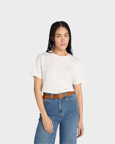 Polo Logo Mujer Vintage White