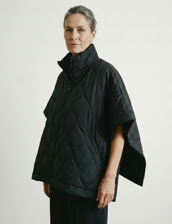 Poncho Capitoneado Z NEGRO