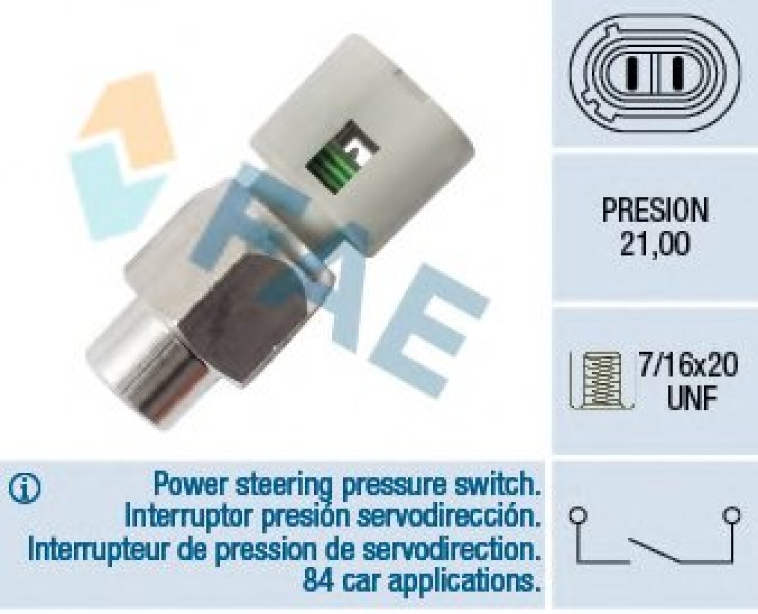 BULBO INTERRUPTOR RENAULT DIR. HIDRAULICA CLIO II KANGOO MEGANE II LAGUNA II - 