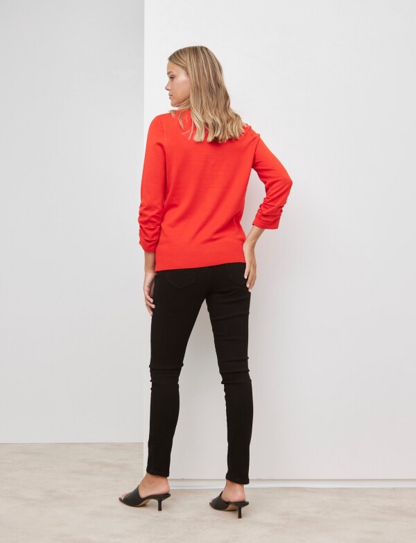 Cardigan Botones Nacarados ROJO