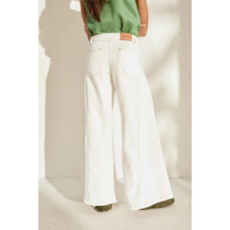 Pantalon Wide Xl Linen Ss26 Manteca