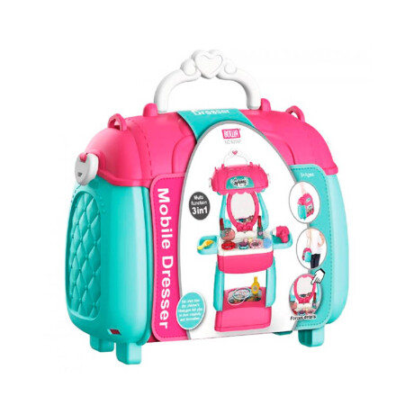 Set Tocador Infantil En Valija Juego Belleza + 26 Accesorios Jug007007