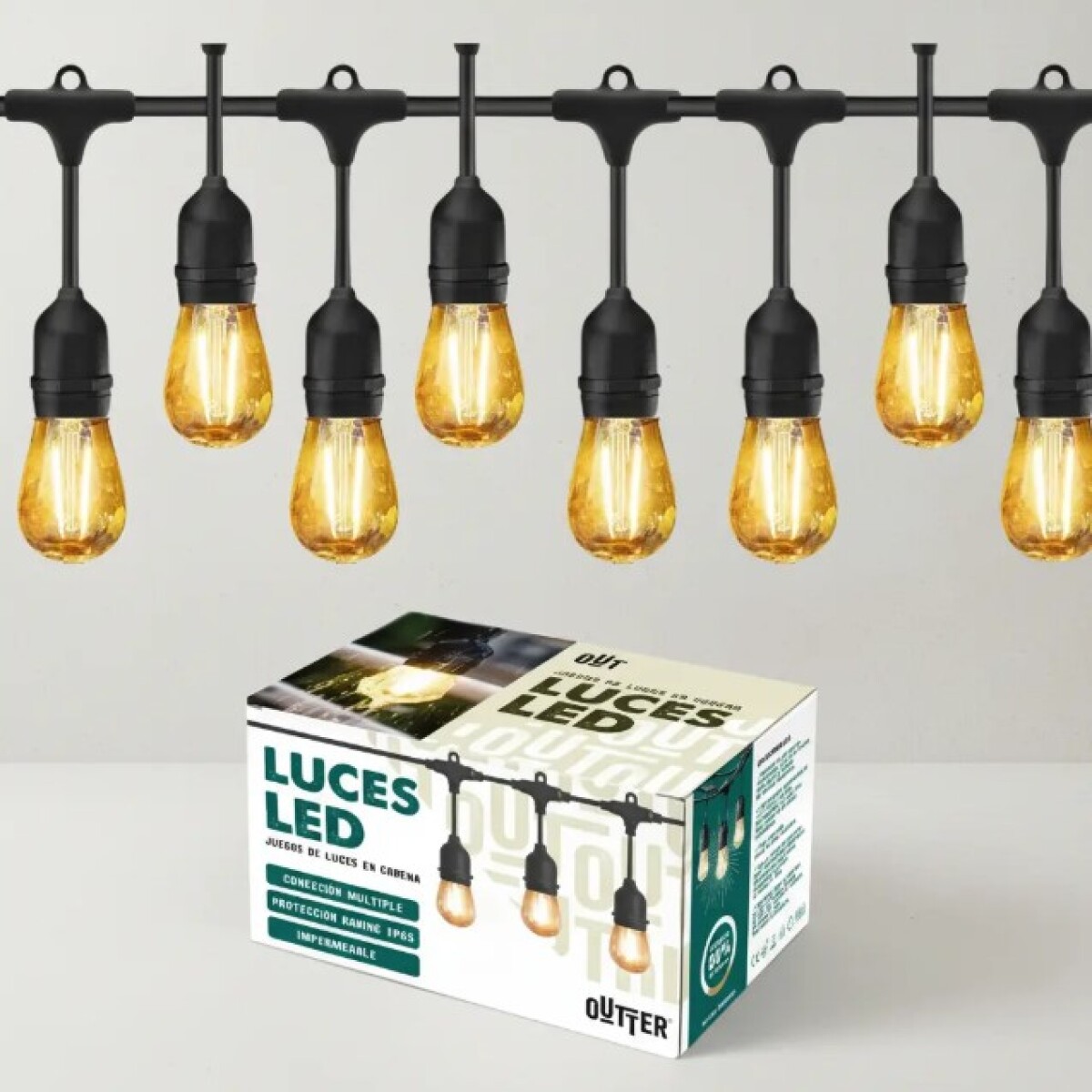 Guirnalda de Luces LED 5 Metros | Bombitas Edison | Exterior e Interior | 220V 