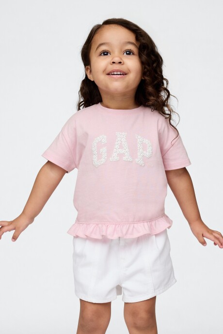 Remera Logo Gap Toddler Niña Rose Mist