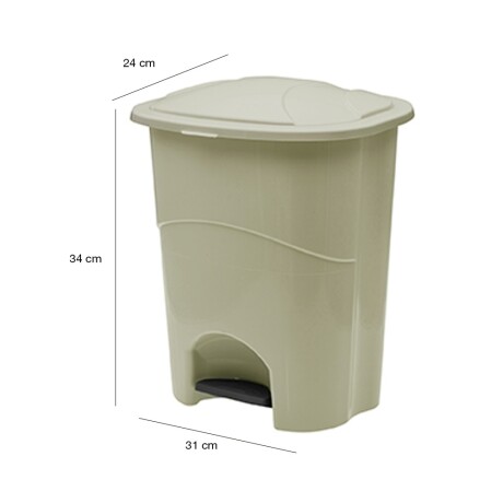 Tacho Papelera Con Pedal 10 Litros Paramount Beige