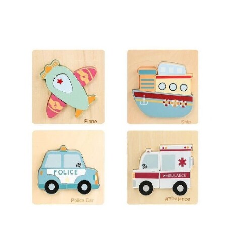 Set 4 Rompecabezas Puzzles Transporte 0105 001
