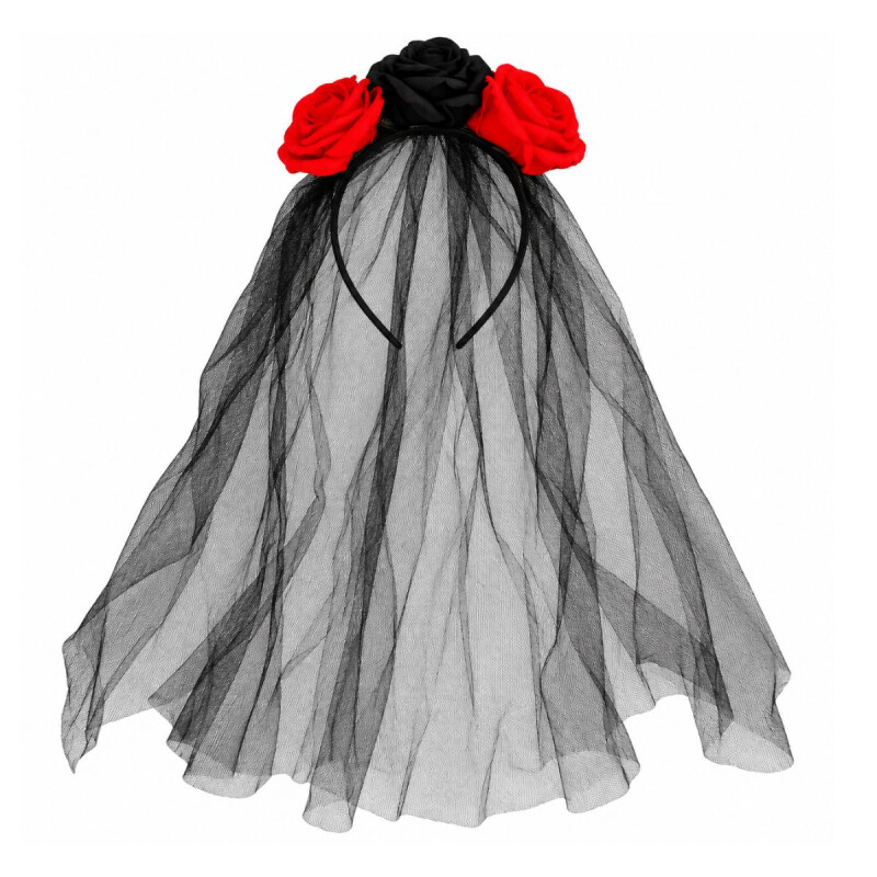 Vincha Flores Rojas y Negro Vincha Flores Rojas y Negro