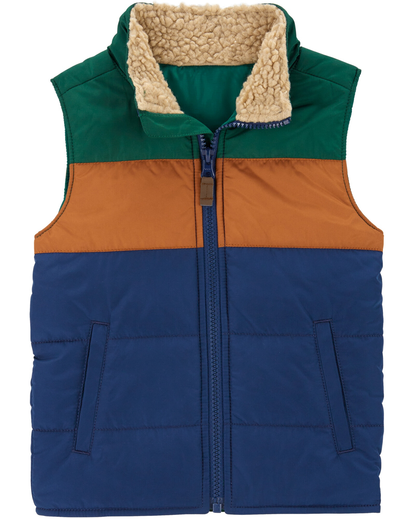 Chaleco acolchado, diseño colorblock Chaleco acolchado, diseño colorblock