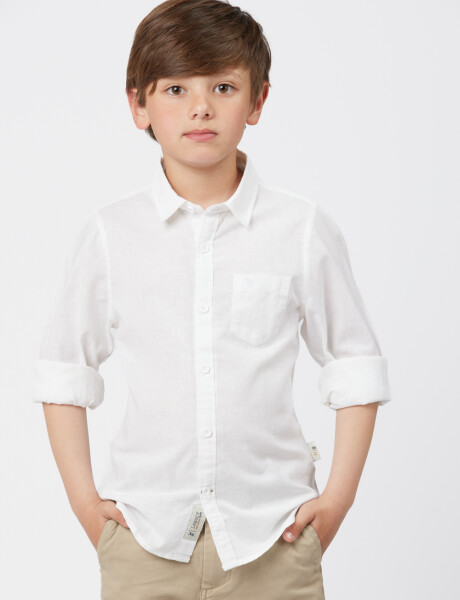 CAMISA DE LINO Blanco