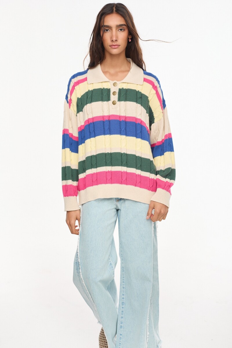 Sweater Sugus Combo Rosa