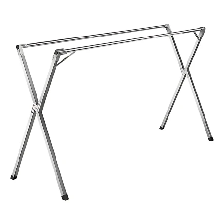 Tender Aluminio Inox De Pie Tendedero Para Ropa Plegable Gris