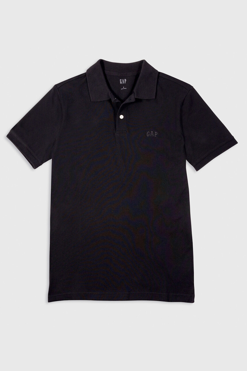 Remera Polo Logo Gap Hombre Black 013