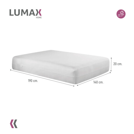 Funda de Colchón Lumax con cierre 2 Plazas x20cm Blanco