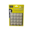 GANCHO ADHESIVO PLASTICO 16 PZS BLANCO