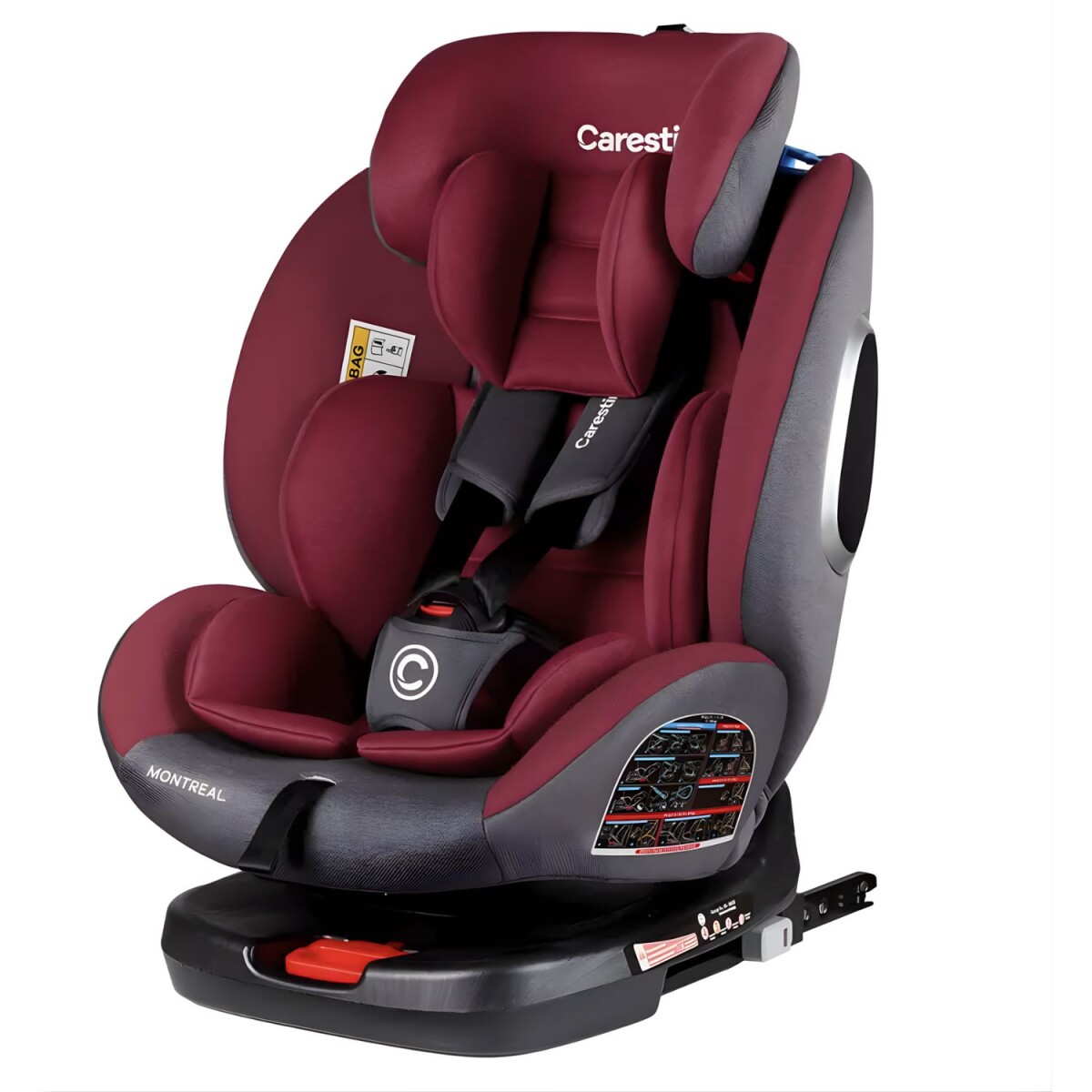 Butaca Carestino Montreal con ISOFIX 360 de 0 a 36kg - Rojo 