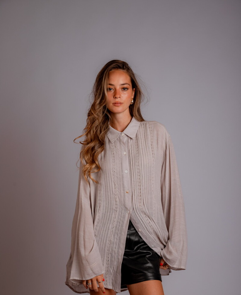 Camisa Zaira beige