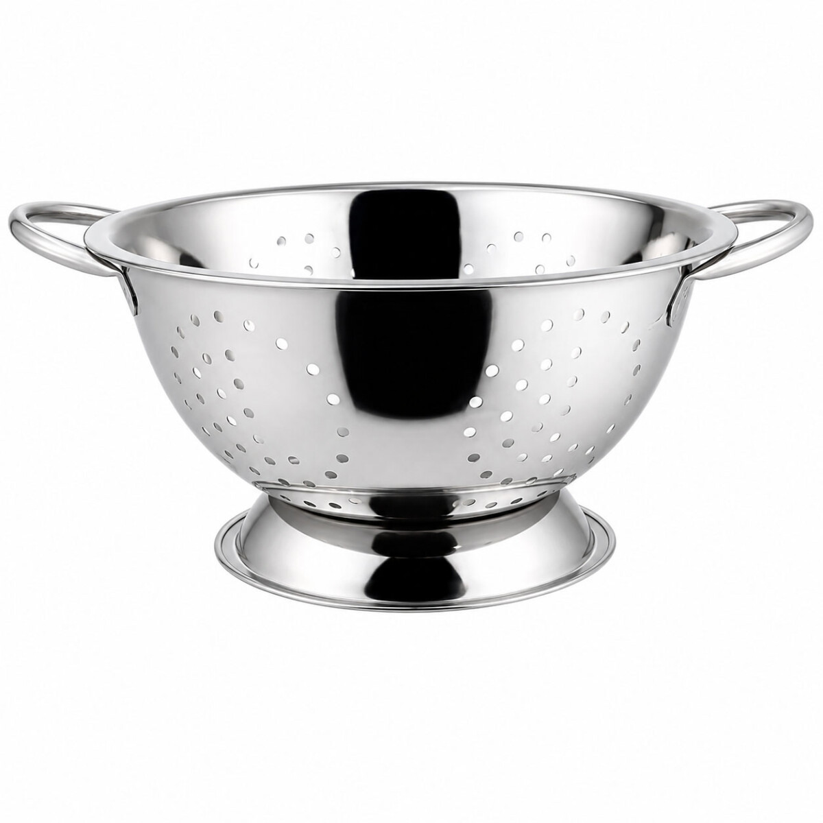 Colador Escurridor para Cocina de 24Cm en Acero Mate - Plateado 