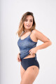 Tankini Clásico Gris/Azul