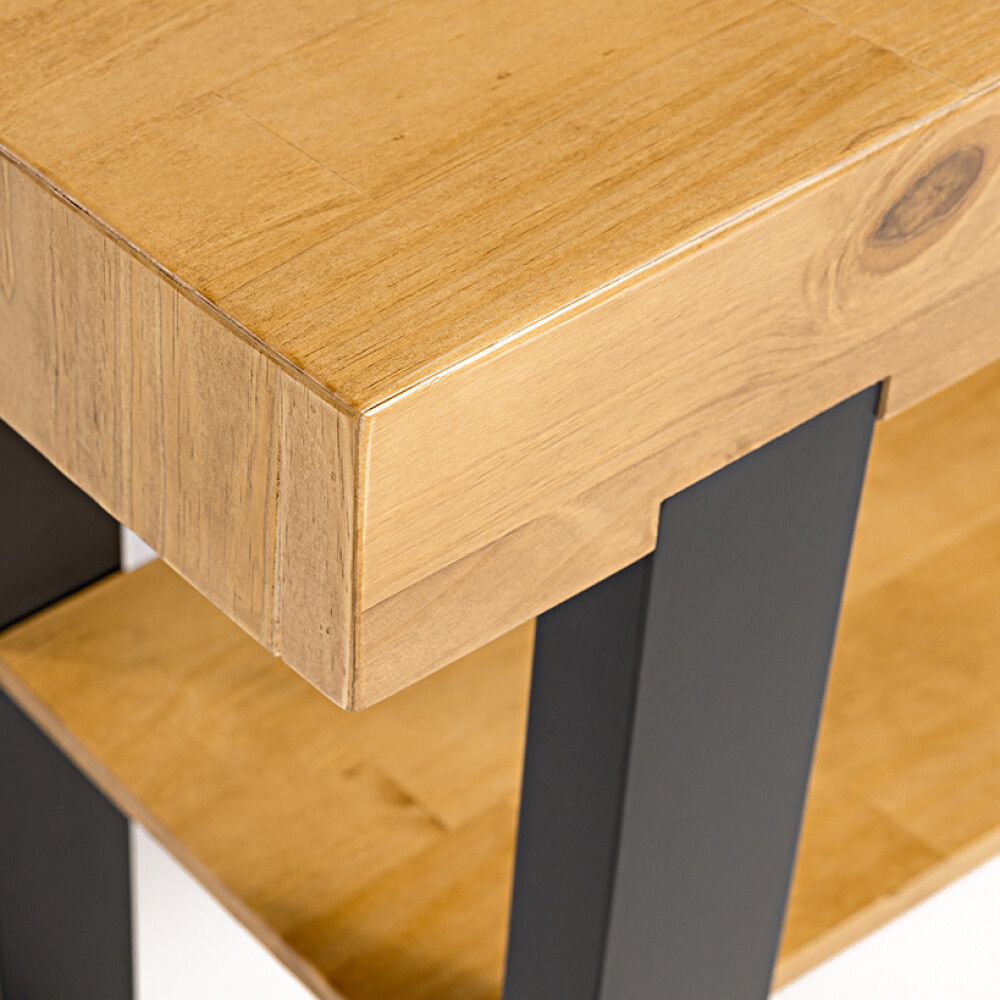 MESA AUXILIAR APARADOR CON TAPA EN MADERA MACIZA MESA AUXILIAR APARADOR CON TAPA EN MADERA MACIZA
