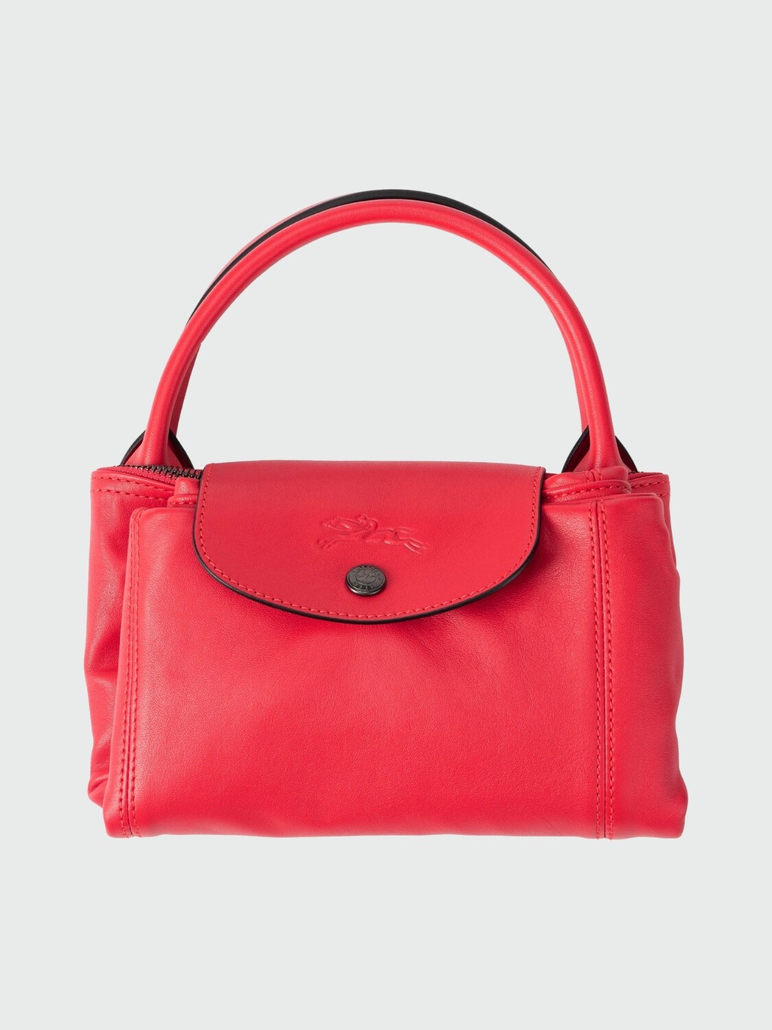 Longchamp -Cartera de cuero plegable, Le pliage cuir Rojo