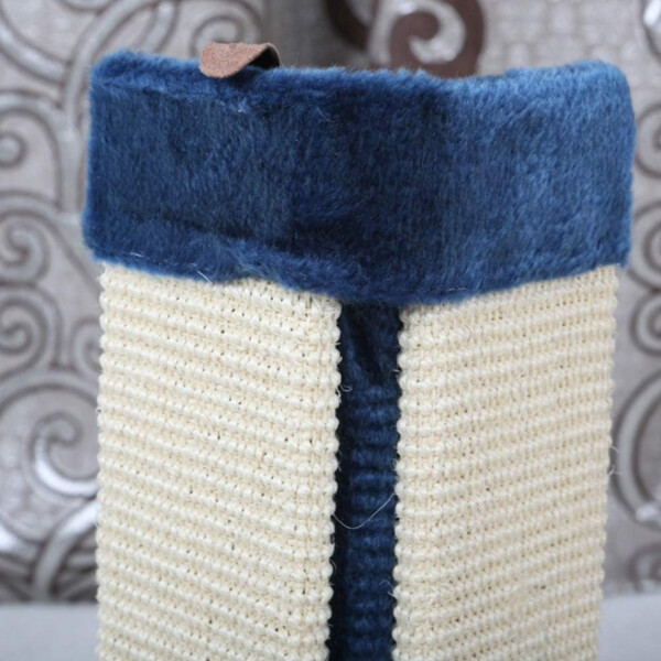 Rascador Gato Sillon Amurar Pared Tornillos Pom Pom Grande Variante Color Azul