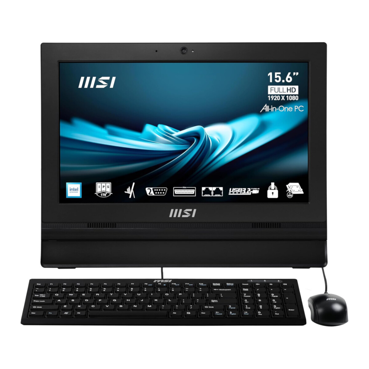 Msi - Equipo All In One Pro AP162  - 15,6' Ips. Táctil. Intel N100. Intel Uhd. Windows 11 Pro. Ram 4 