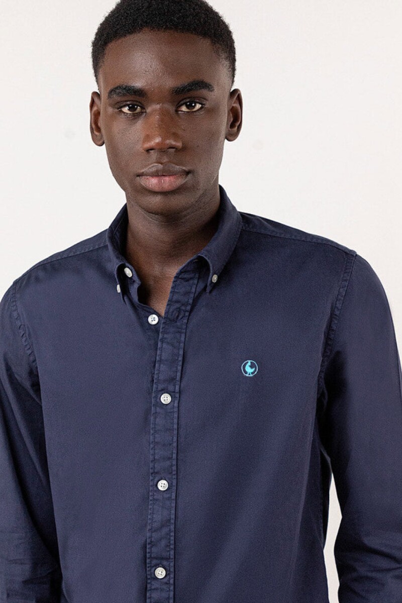 Camisa Garment Dyed Marino
