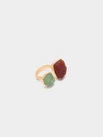 Anillo Abierto Con Piedras multicolor