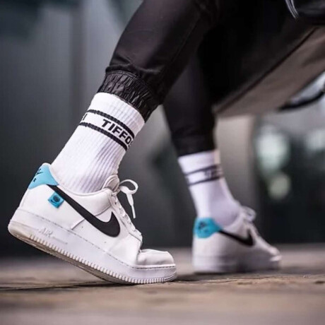 Medias Tiffosi Stripes 114 de Hombre Blanco