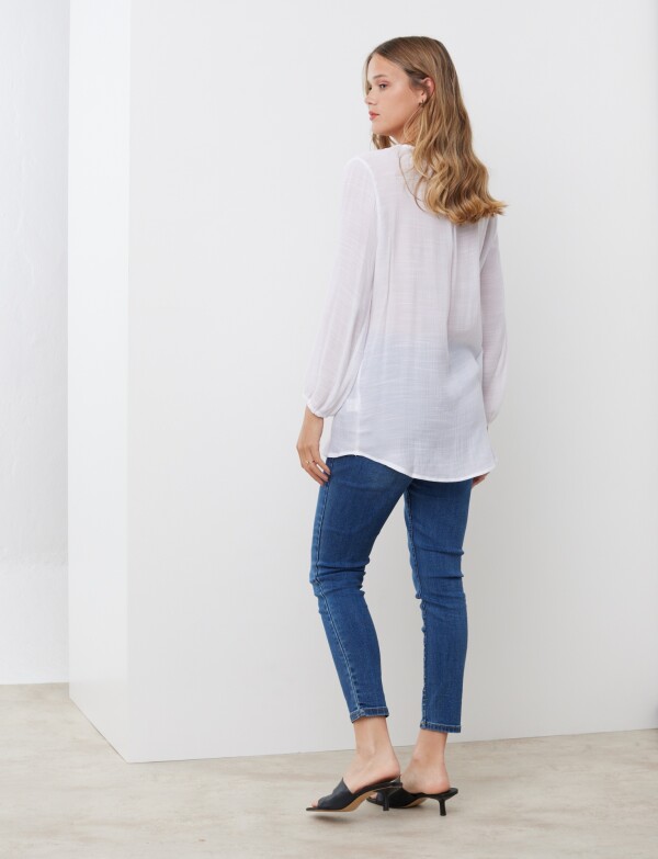 Blusa Botones BLANCO