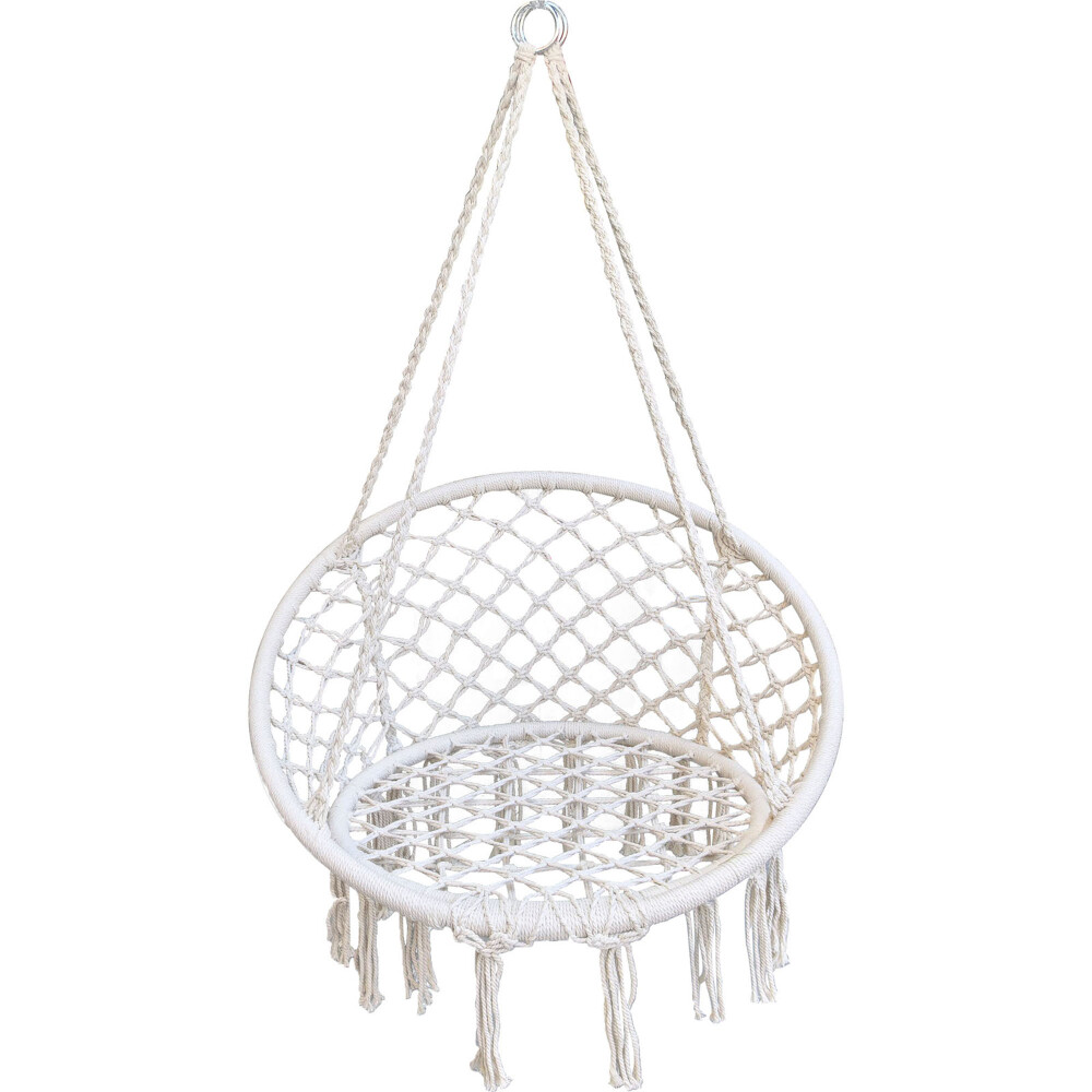 HAMACA COLGANTE ACERO-Y-POLIESTER NATURAL-BEIGE JAZZ