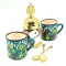 Set de café para dos personas cerámica Verde oscuro