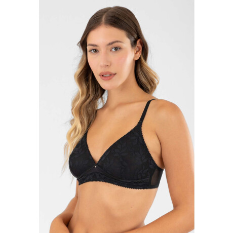 Soutien triangulo lavanda Negro