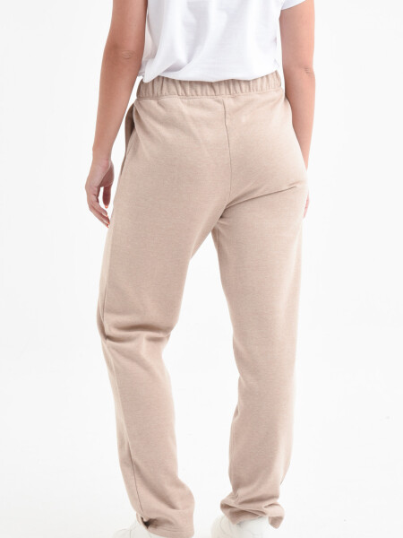 Pantalón deportivo básico Beige Melange