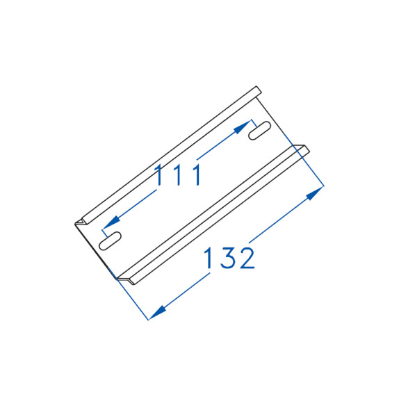 Riel omega din para 6 módulos, 13cm de largo GR7310