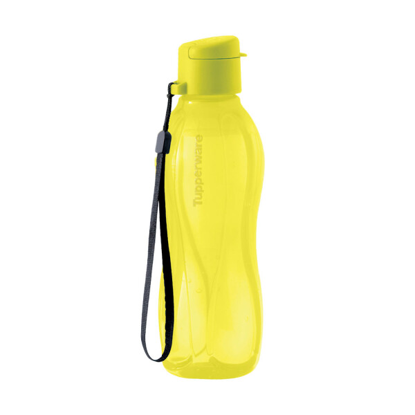 BOTELLA ECO TWIST TUPPERWARE CON PICO Y CORREA 500 ML AMARILLO NEON
