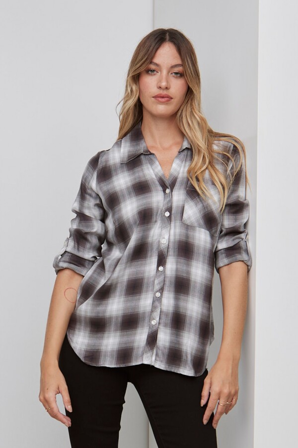 Camisa Cuadros MULTI/GRIS