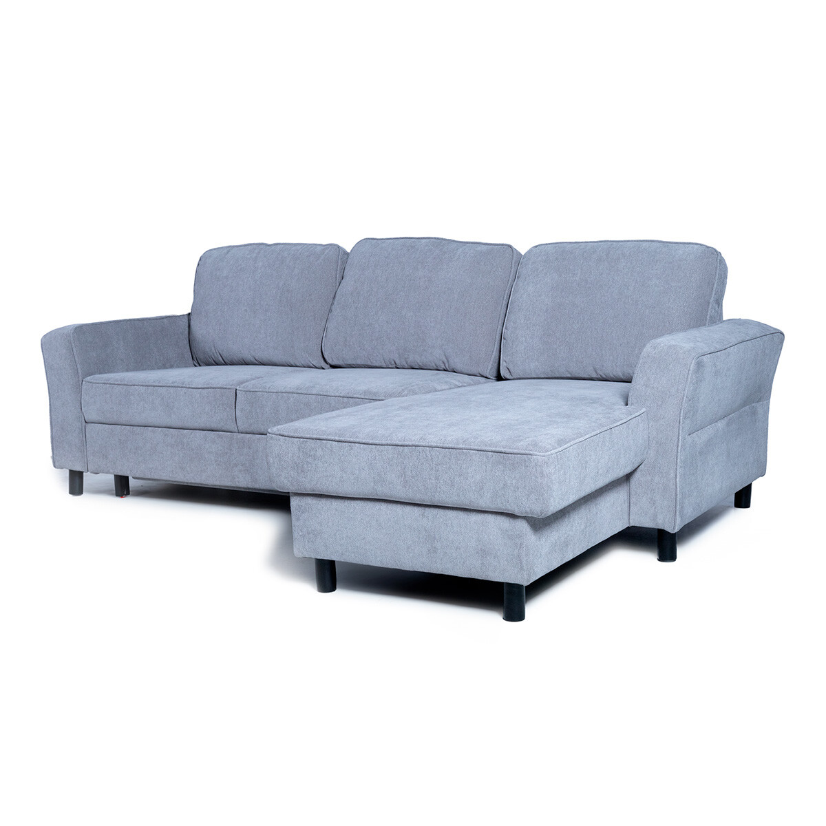 Rinconera Cama Mako - Tela Microfibra - Chaise Derecho - 6686-7 Gris 