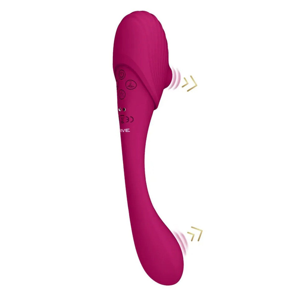 Vibrador Flexible Mirai Doble Extremo Onda de Pulso y Aire 
