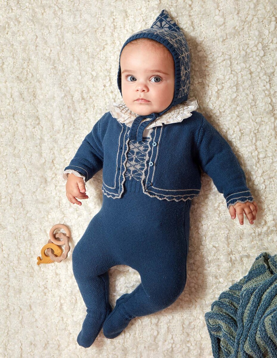 Chaqueta De Punto - Azul Medio Oscuro 