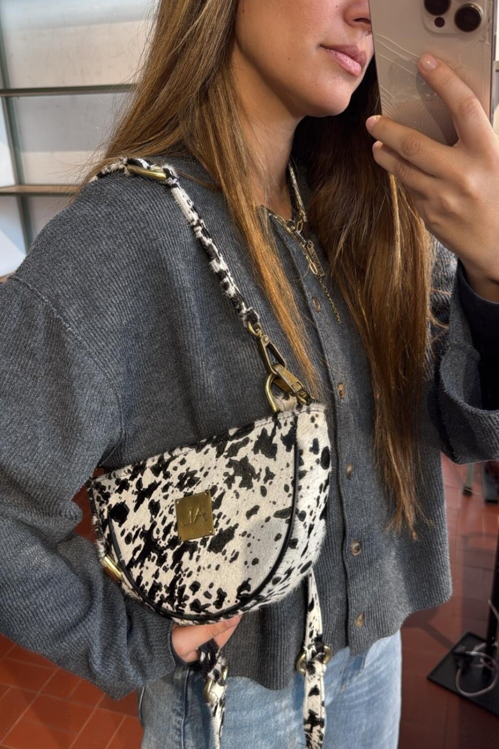 Brassy Bag Print Negro / Blanco