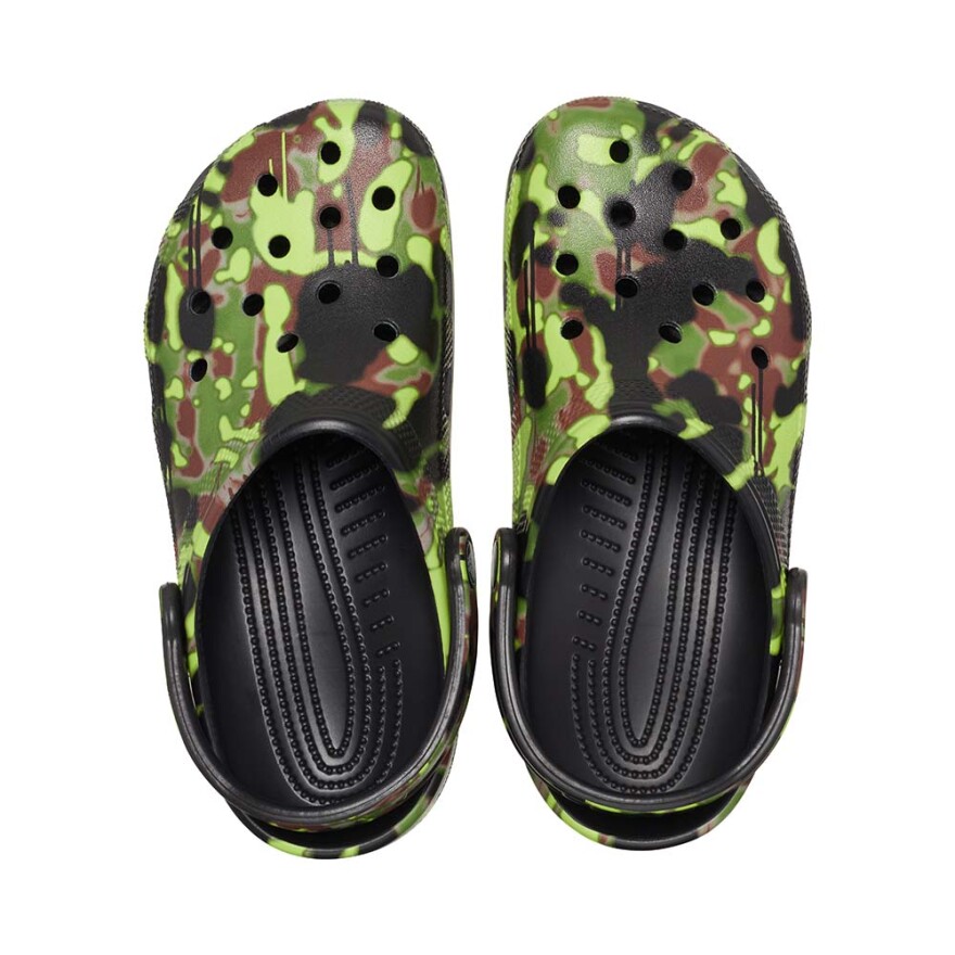 Classic Spray Camo Clog - Unisex Black