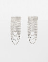 Aros Colgantes Cortos Strass Aro Colgante Con Strass - Cristal