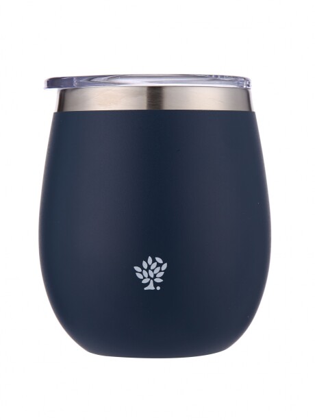 Mate Acero Inox. con Tapa Azul opaco