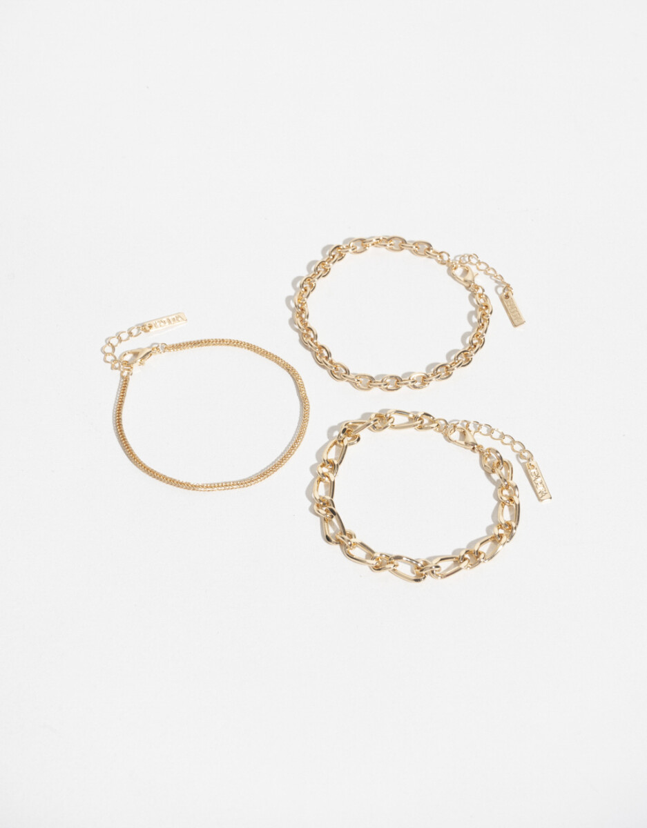 Set De Pulseras De Metal 