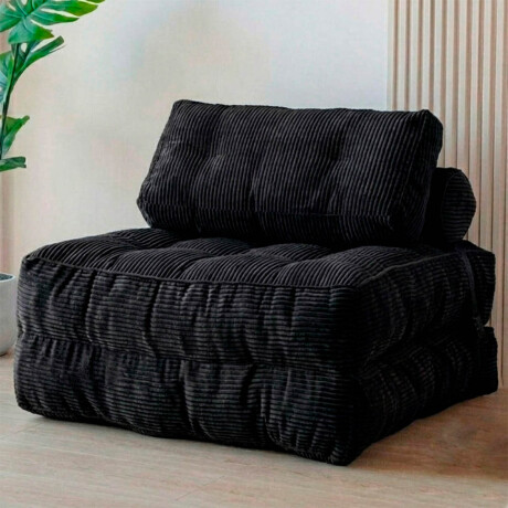 Sofá Sillón Cama Plegable Cloudnest + Almohada Living Negro